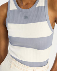 Tezza Stripe Vest Top - Blue Stripe
