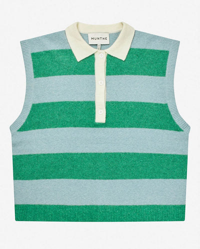 Bracha Polo Tank Top - Stripe Green