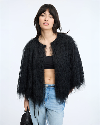 Cyanna Fringe Jacket - Black