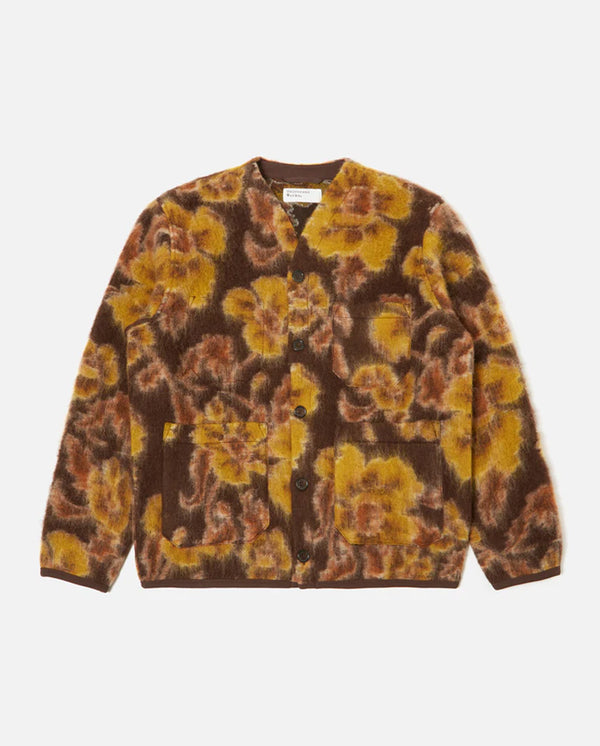 Flower Fleece BROWN