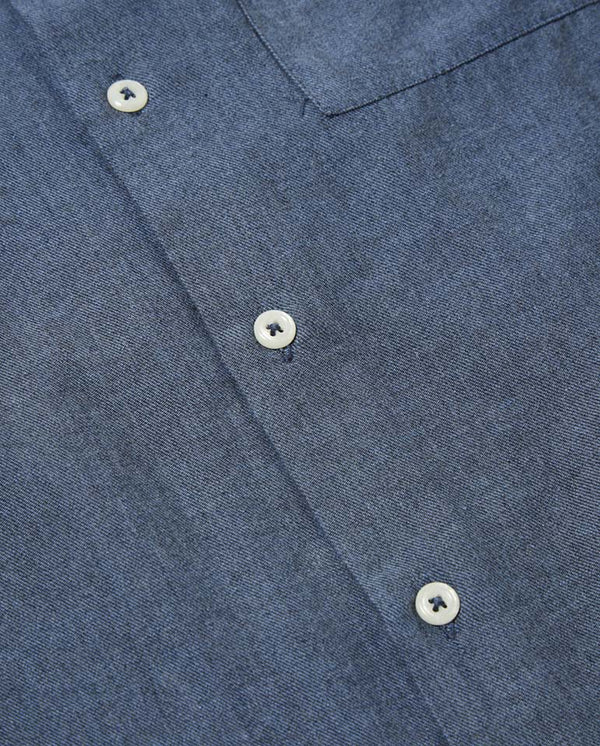 Italian Brushed Twill Shirt BLUE