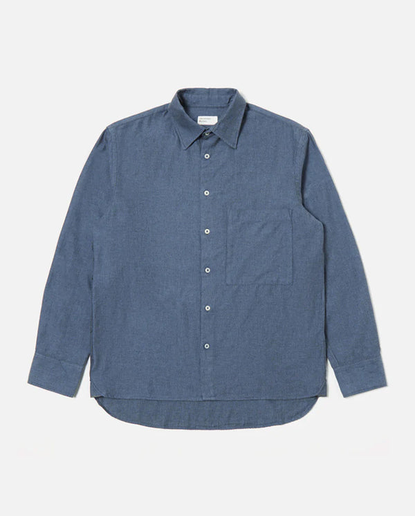 Italian Brushed Twill Shirt BLUE