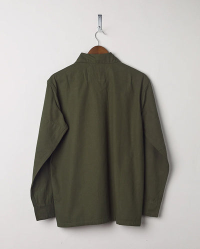 Hidden Button Overshirt Vine Green