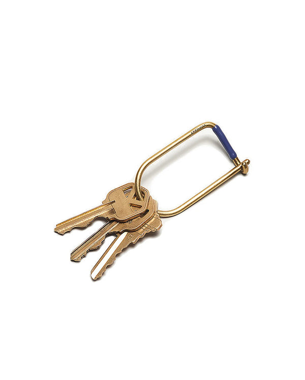 Wilson Enameled Keyring - Brass/Blue