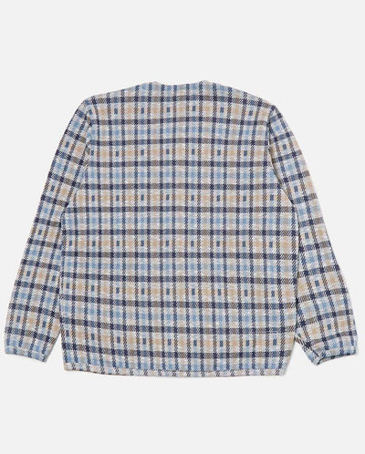 Summer Cardi Brown Blue Check