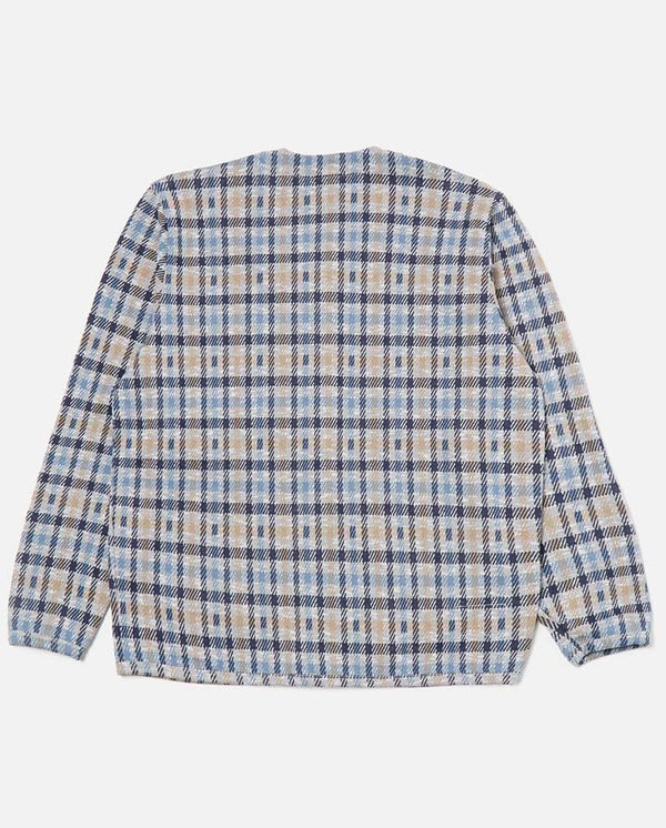 Summer Cardi Brown Blue Check