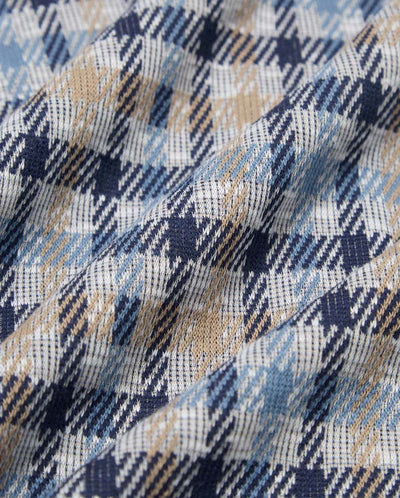 Summer Cardi Brown Blue Check