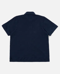 Button Through Polo Bright Navy