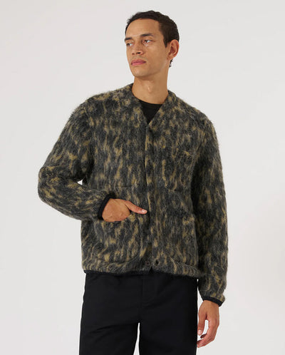 FLEECE CARDIGAN - CHARCOAL