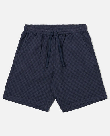 Seersucker Chef Shorts - Navy Stripe