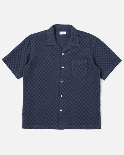 ROAD SHIRT - NAVY Dot Waffle