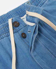 Pleated Track Pant - Washed Indigo