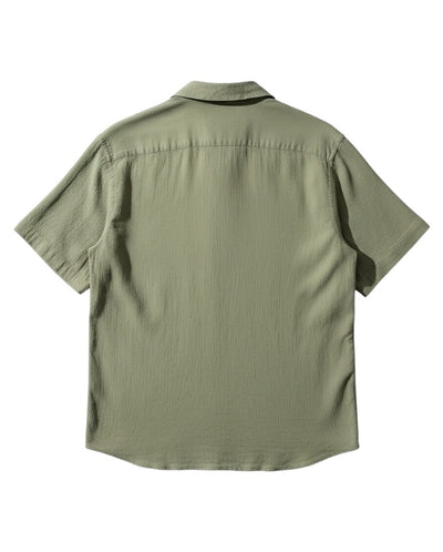 Summer Seersucker Shirt - Sage