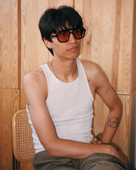 Jet Black Orange Solid Lens