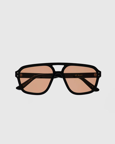 Jet Black Orange Solid Lens