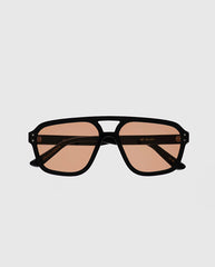Jet Black Orange Solid Lens