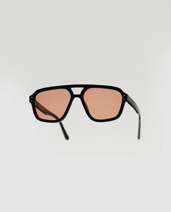Jet Black Orange Solid Lens