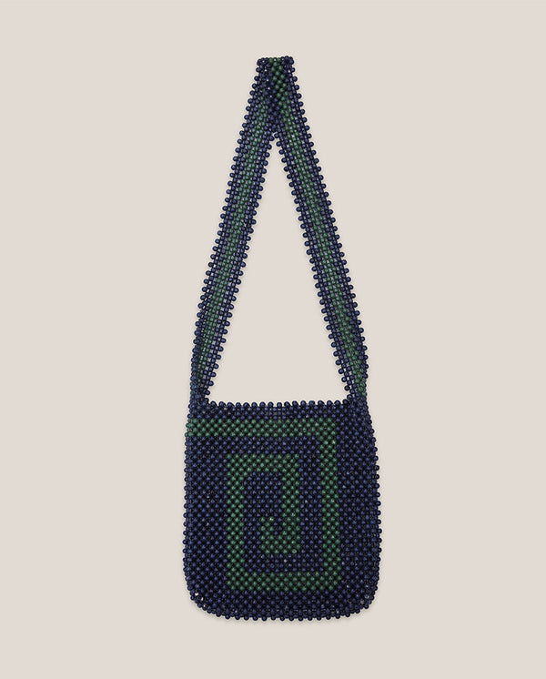 Beaded Pilgrim Bag Black/green