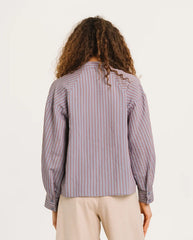 Alix Stripe Blouse - Blue Stripe