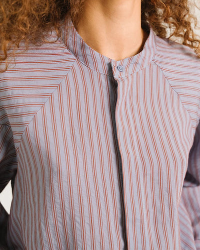Alix Stripe Blouse - Blue Stripe