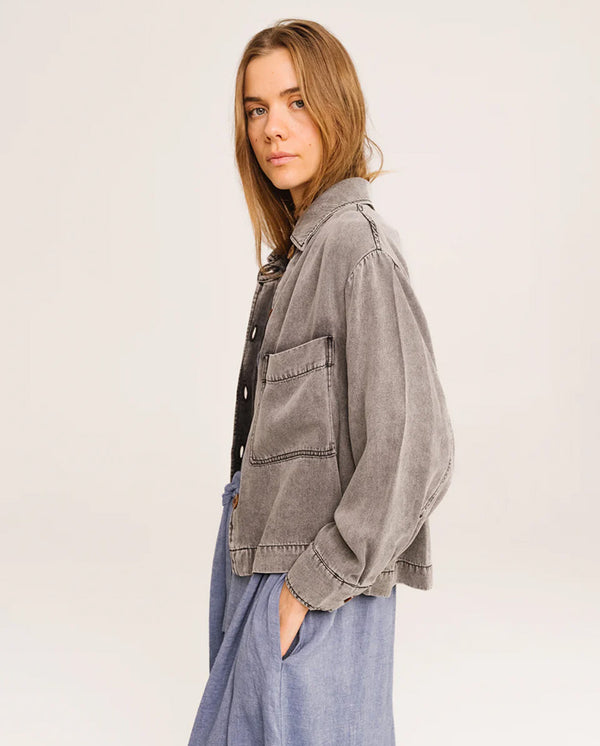 Sierra Chambray Jacket - Washed Black