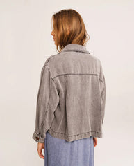 Sierra Chambray Jacket - Washed Black