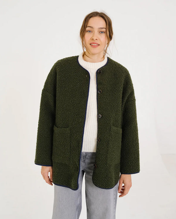 Bari Wool Boucle Jacket - Greenlake