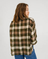 ELLA CROSBY Check Blouse - Green