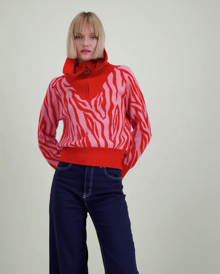 Absolut Cashmere - Zebra Half Zip Knit. – Meet Bernard