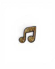 Music Note Badge Gold