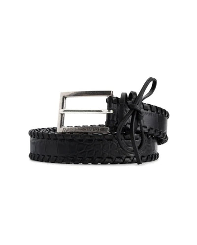 Sailen Lace-up Belt Croco - Black