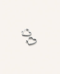 Small Affection Hoops - Silver