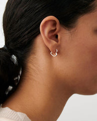 Small Affection Hoops - Silver