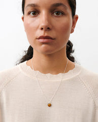 Earth Love Pendant - Gold/Tigers Eye