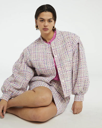 Carter Tweed jacket Bubblegum Cream