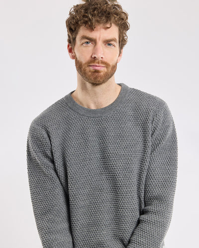 Chain Knit Pullover - Misty Grey