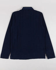 TEXTURED POLO - MARINE DEEP