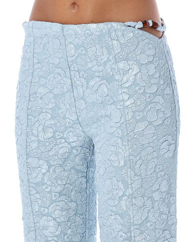 Stretch Jacquard Trousers SKY BLUE