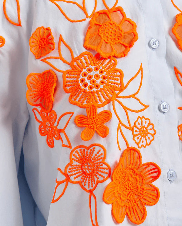 Joella Applique Shirt - Lake Blue Combo