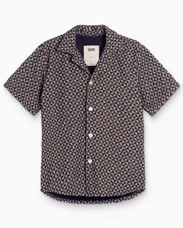 Puzzle Cuba Terry Shirt - Navy Sand