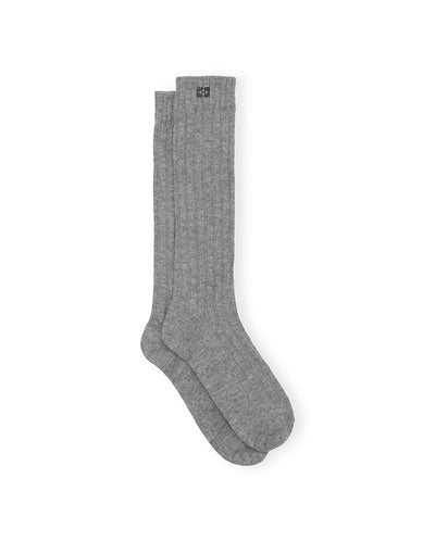 Winter Ribbed Sock Frost Grey