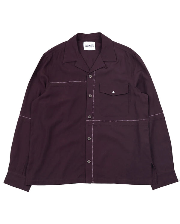 FRAY SHIRT - AUBERGINE