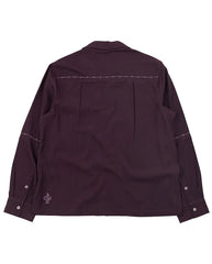 FRAY SHIRT - AUBERGINE