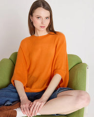 Benedicta Kimono Knit Orange Neon