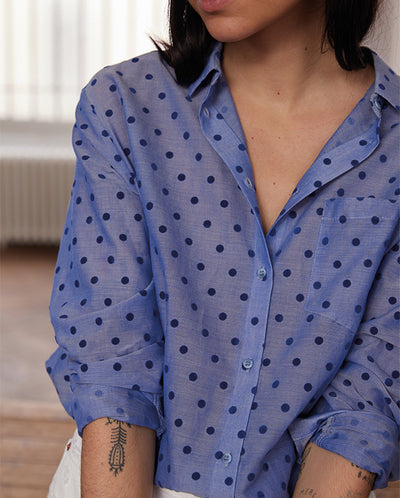 Anita Polka shirt BLUE