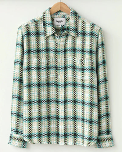 Acid Plaid Shirt Yeti - White