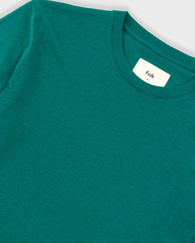 Contrast Sleeve Tee - Pthalo Green