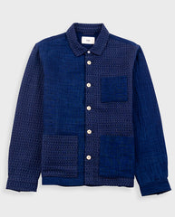 ASSEMBLY JACKET - INDIGO WAFFLE PATCHWORK