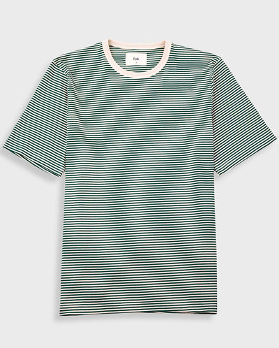 1 x 1 Stripe Tee - Pthayo Green/Ecru