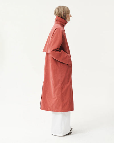 Long Waterproof Coat - Cherry